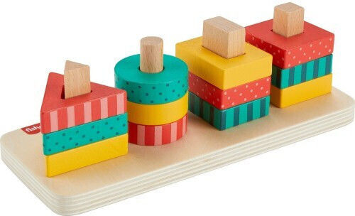 Mattel Fisher-price Ξύλινα Σχήματα Παιχνίδι Κινητικών Δεξιοτήτων Hxv05