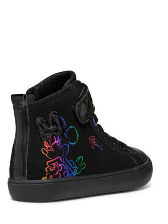 Gisli Παιδικά Sneakers High με Σκρατς Μαύρα