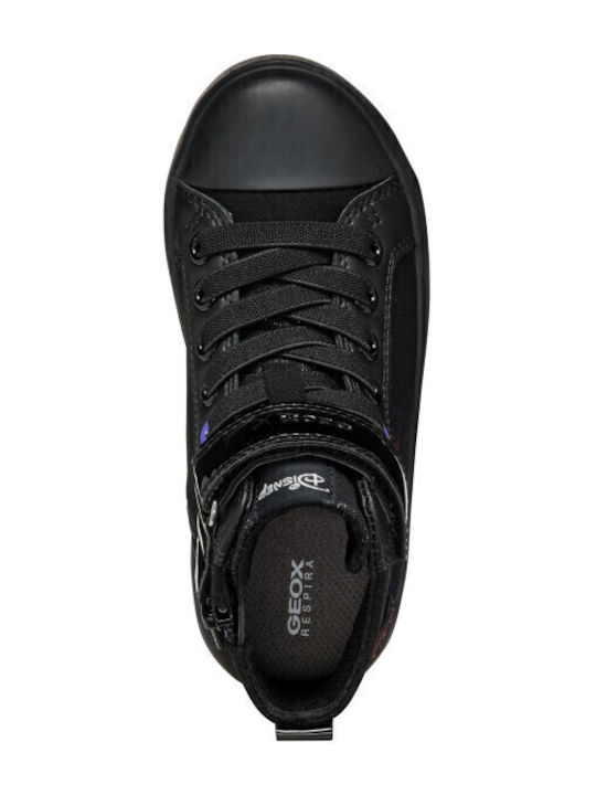 Gisli Παιδικά Sneakers High με Σκρατς Μαύρα