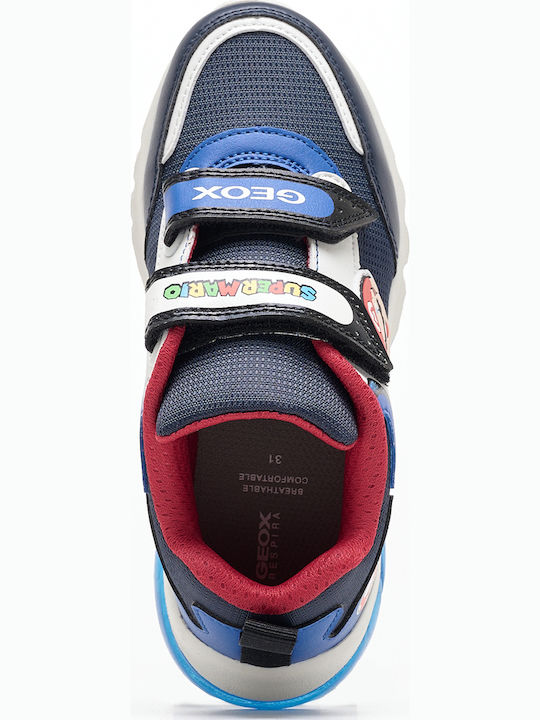 J CIBERDRON Kids Sneakers Anatomic with Scratch & Lights Blue