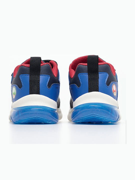 J CIBERDRON Kids Sneakers Anatomic with Scratch & Lights Blue