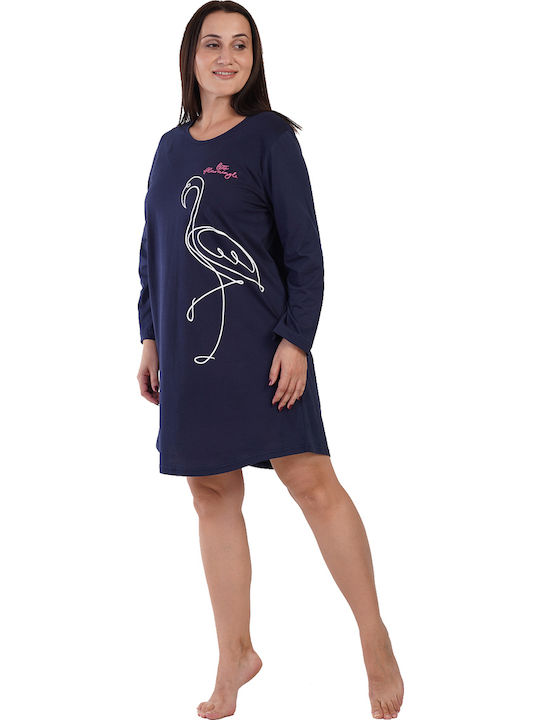 Vienetta Secret Winter Women's Nightdress Blue