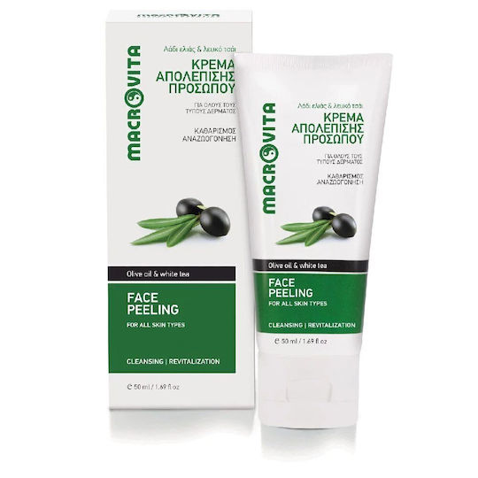 Macrovita Cream for Face Peeling with Olive Oil & White Tea 50ml