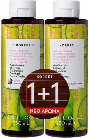 Korres Cucumber Bamboo Gel de baie (2x250ml) 500ml