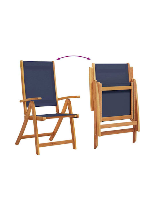 Garden & Outdoor Furniture Sets Dining Room Set 5 Pieces Blue with Umbrella Holder