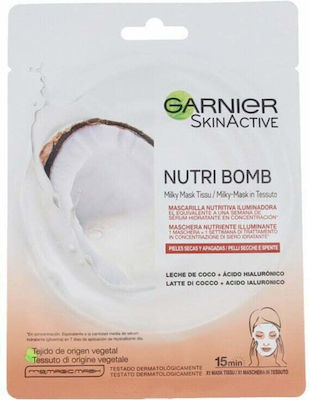 Garnier Skin Naturals Nutri Bomb Coconut Milk țesut lăptos Mască de Față pentru Hidratare 32gr