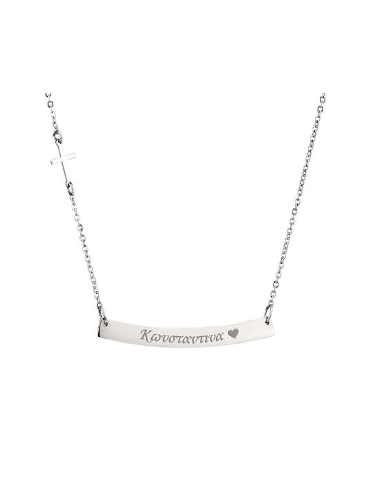 Goldsmith Necklace from Silver with Name Option