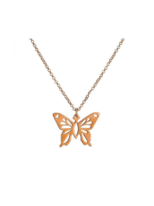 Goldsmith Necklace with design Butterfly from Silver