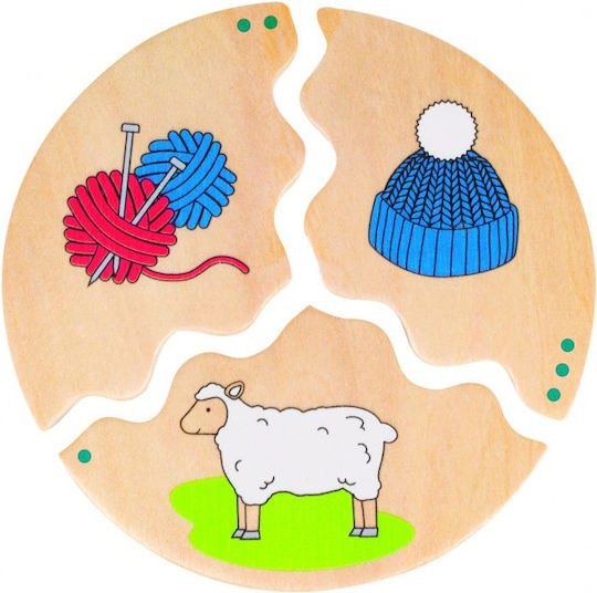 Ξύλινο Παιδικό Puzzle Where Does Food Come From για 3+ Ετών 30pcs Beleduc