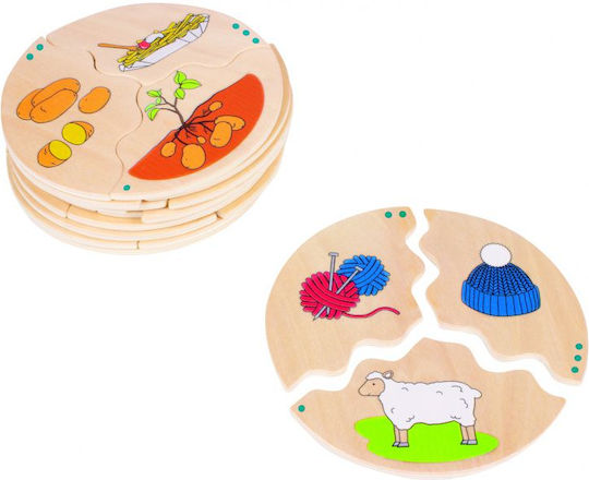 Ξύλινο Παιδικό Puzzle Where Does Food Come From για 3+ Ετών 30pcs Beleduc