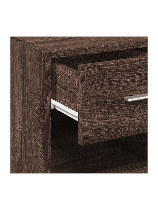 Brown Wood Bookcase 30x42.5x93cm
