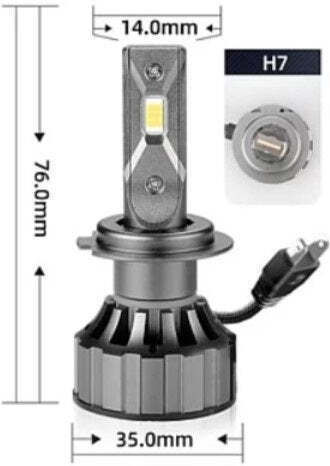 Lămpi Autoturismului H7 Canbus LED 6000K Alb rece 120W 2buc