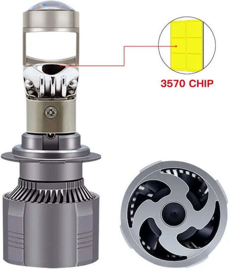 Lămpi Autoturismului H7 LED 6000K Alb rece 12V 80W 2buc