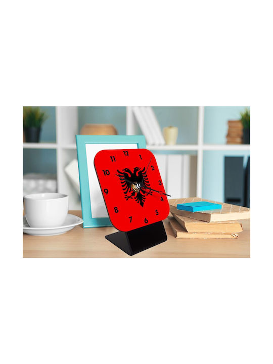 Koupakoupa Σημαία Αλβανίας Tabletop Clock KP_25624_clock-desk-square