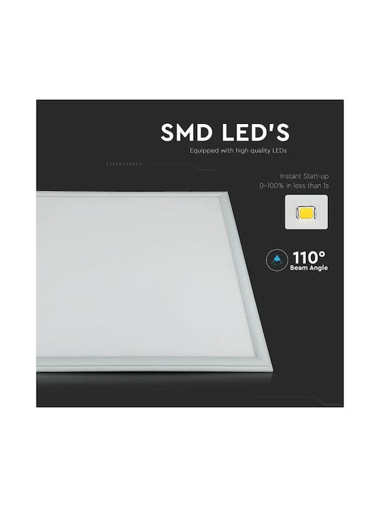 V-TAC Pătrat Panou LED Putere 40W cu Alb Natural Lumini 60x60cm.