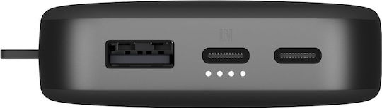 Fresh 'n Rebel Power Bank 18000mAh 20W with USB-A Output Port and 2 USB-C Output Ports Storm Grey