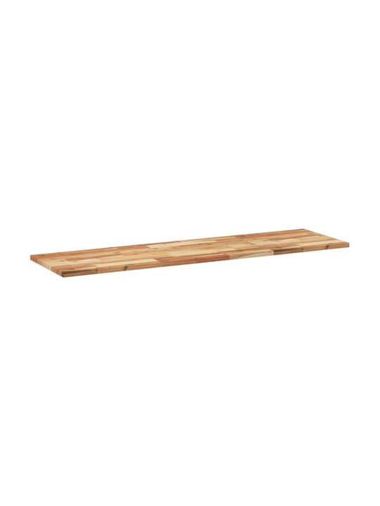 vidaXL Rectangular Raft de bibliotecă din Lemn Masiv Olive 120x40x2cm 3279563 1buc