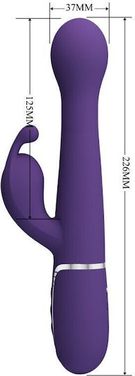 Pretty Love Dejon Rabbit Vibrator 3 In 1 Multifunction Purple