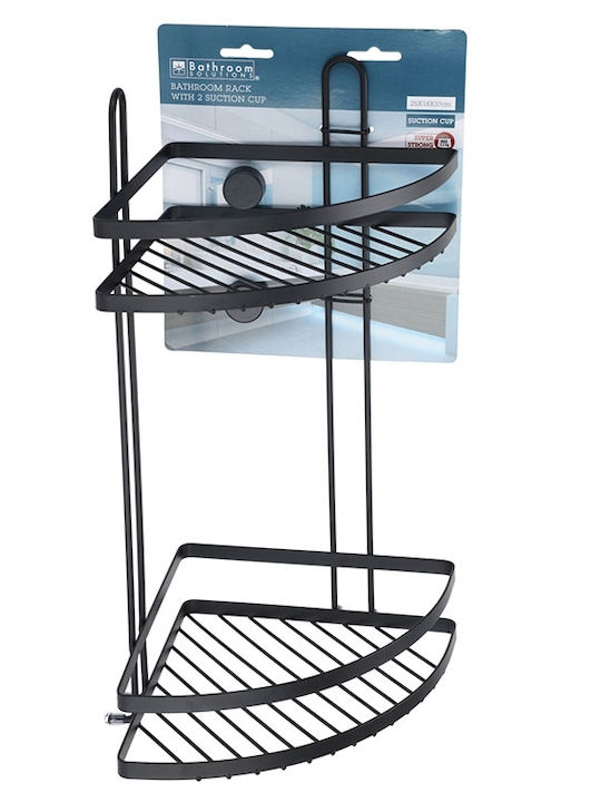 Montat pe perete Raft de Baie Metal 25x18x37cm