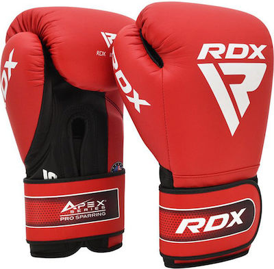 RDX Leather Boxing Competition Gloves Red