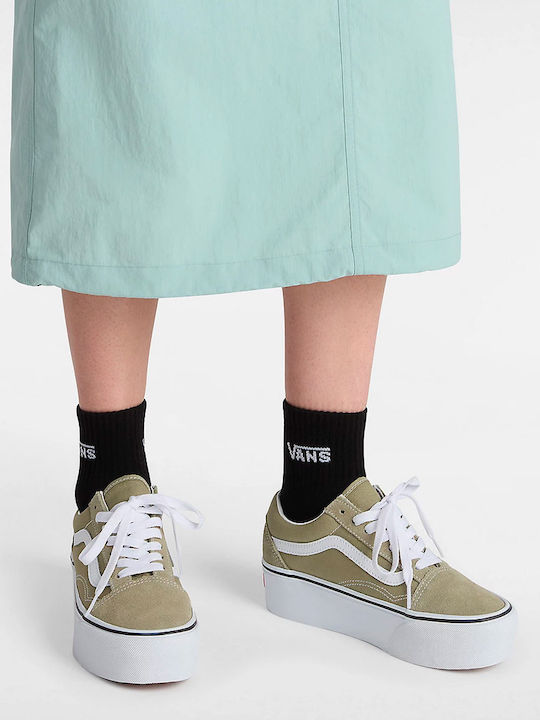 Stackform Flatforms Sneakers Olive