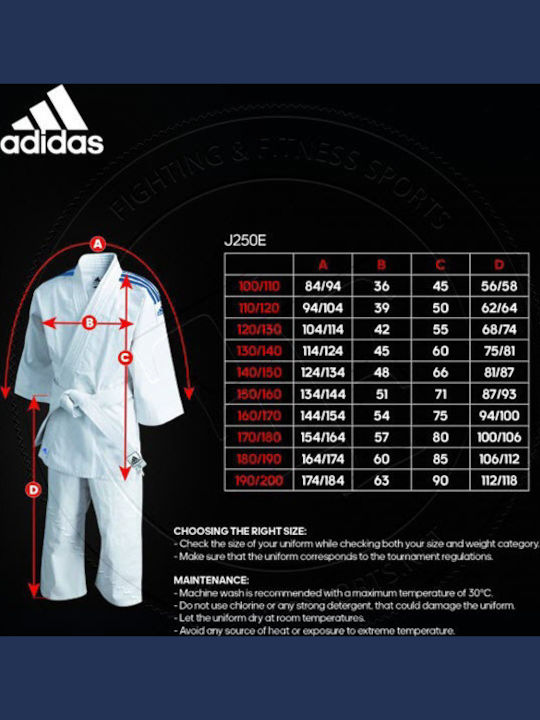 adidas Gi Evolution Uniform Judo Weiß