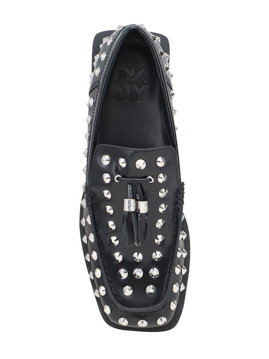 Stasia Δερμάτινα Γυναικεία Loafers σε Μαύρο Χρώμα