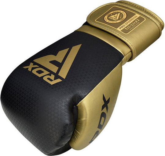 RDX Mark Pro Leather Boxing Competition Gloves Gold RDX-MARK-PRO-GD