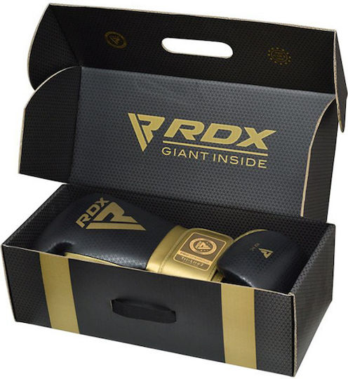 RDX Mark Pro Boxing Gloves made of Synthetic Leather for Match Gold