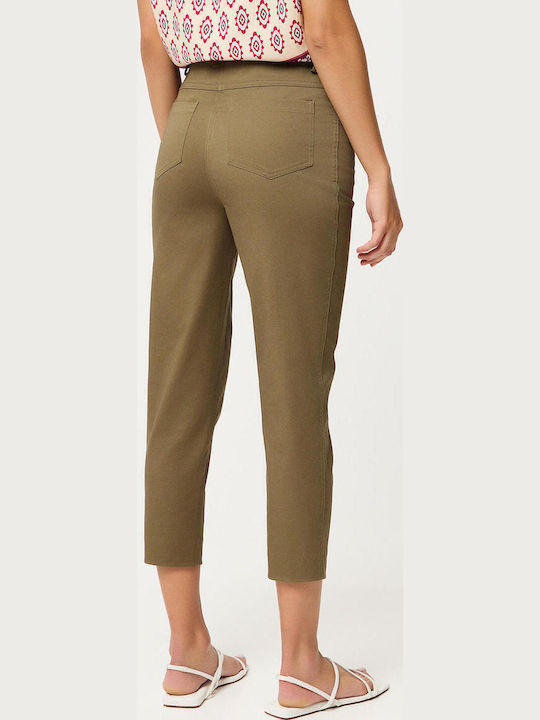 Dama Tesatura Capri Pantaloni Khaki