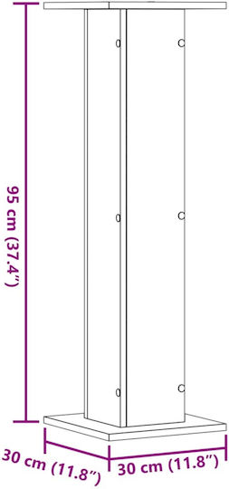 vidaXL Speaker Stands in Black Color