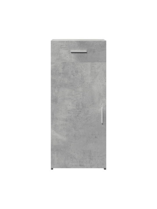 Living Room Display Cabinet Made of Particle Board Grey 40x42.5x93cm