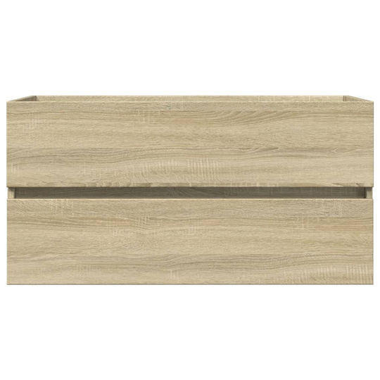 vidaXL Blat cu Lavoar L90xW45xH38.5cm Maro