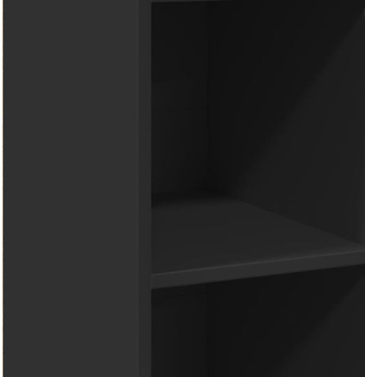 Βιβλιοθήκη Μαύρο 40x41x124εκ.