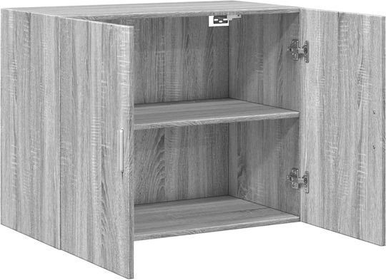 Hängeschrank fürs Wohnzimmer aus Spanplatte Grau 80x42,5x64 cm