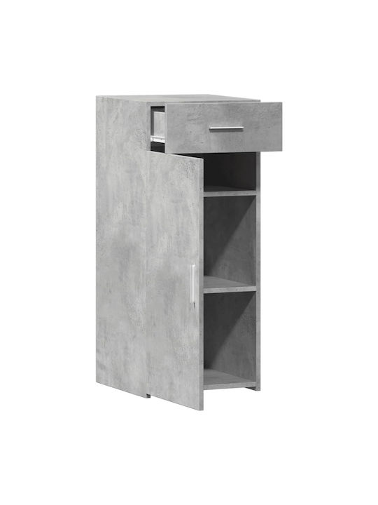 Living Room Display Cabinet Made of Particle Board Grey 40x42.5x93cm