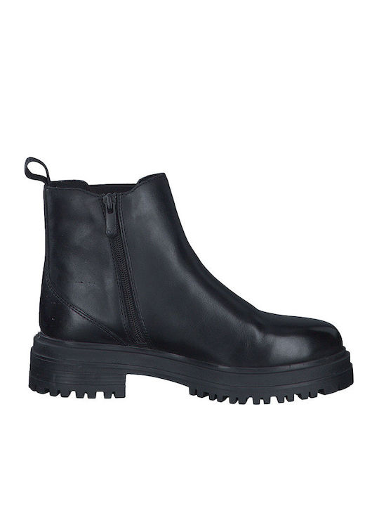 Leather Women's Ankle Boots Black