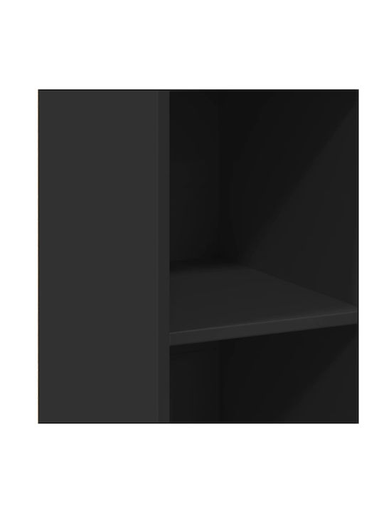 Βιβλιοθήκη Μαύρο 30x41x124εκ.
