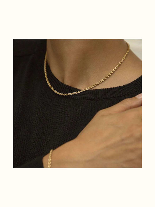 Goldsmith Αλυσίδα Λαιμού Στριφτή Επιχρυσωμένη