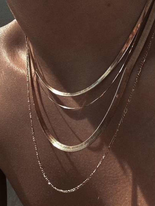 Goldsmith Αλυσίδα Λαιμού από Ατσάλι Λεπτή Πάχους 2mm και Μήκους 50cm