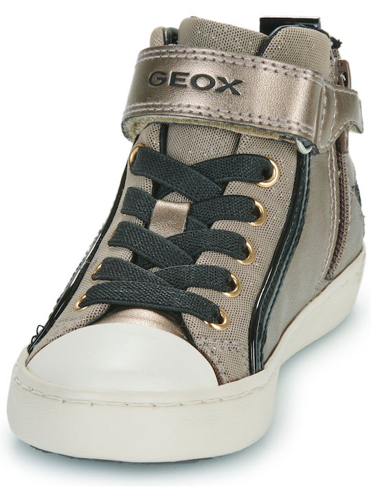 J Kalispera Kids Sneakers High Anatomic with Hoop & Loop Closure Gold