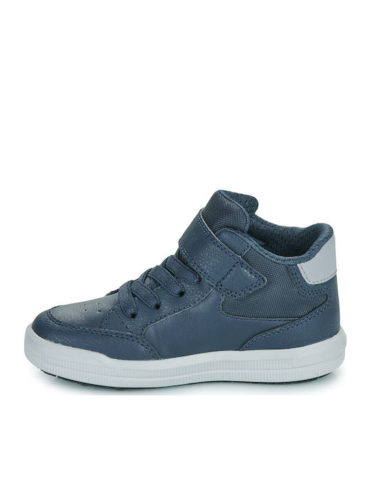 J Arzach Kids Sneakers High Anatomic with Scratch Blue