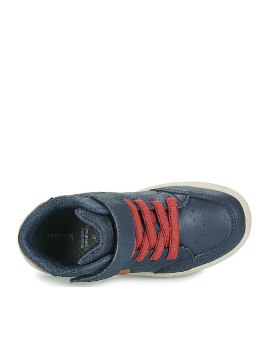 J Arzach Παιδικά Sneakers High Ανατομικά με Σκρατς Μπλε