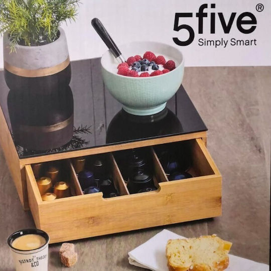 5Five Wooden Storage Drawer 167753 for 56 Capsules 30x30x10cm 167753