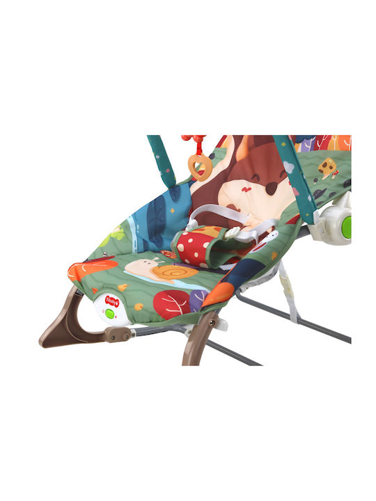Lean Toys Ηλεκτρικό Relax Μωρού Fox με Μουσική και Δόνηση Πολύχρωμο