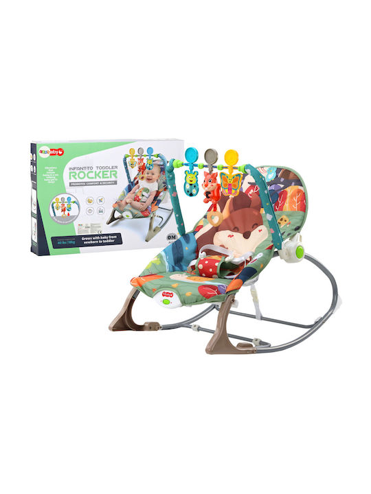 Lean Toys Ηλεκτρικό Relax Μωρού Fox με Μουσική και Δόνηση Πολύχρωμο