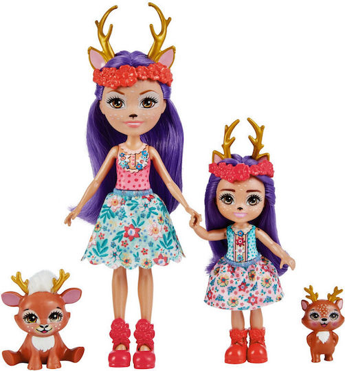 Enchantimals Set Sister Dolls Their Pets Danessa Deer Sprint Danetta Deer Fleet