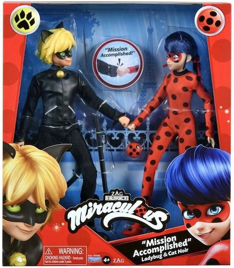Păpuși Miraculous Ladybug & Black Cat Bandai 27cm
