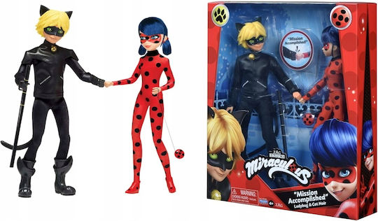 Păpuși Miraculous Ladybug & Black Cat Bandai 27cm