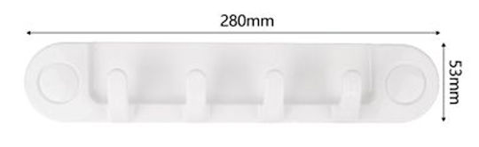 Tpster 32651 Pendant 4 Positions Sticker Plastic White